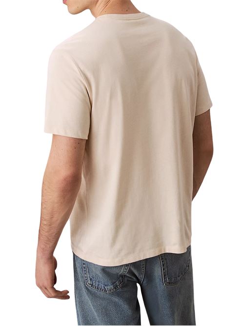 T-shirt beige in cotone Calvin Klein Jeans | LV04RB862G67U